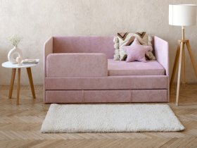 Диван-кровать Happy (розовый) в Барабинске - barabinsk.mebel-nsk.ru | фото