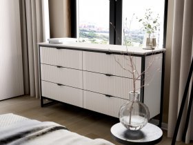Комод 6 ящиков Нора (персидский жемчуг) в Барабинске - barabinsk.mebel-nsk.ru | фото
