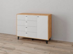 Комод «Катрин-13» (дуб крафт золотой/карбон фарфор) в Барабинске - barabinsk.mebel-nsk.ru | фото