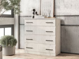 Комод Стандарт-6 NEW (дуб крафт белый) в Барабинске - barabinsk.mebel-nsk.ru | фото