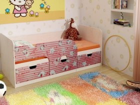 Кровать детская с ящиками 1,86 Минима Hello Kitty в Барабинске - barabinsk.mebel-nsk.ru | фото