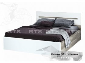 Кровать двуспальная 1,6 м  Наоми КР-11 в Барабинске - barabinsk.mebel-nsk.ru | фото