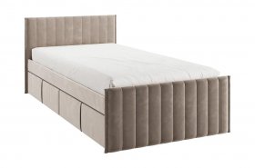 Кровать с ящиками Твикс 90*200 (латте велюр) в Барабинске - barabinsk.mebel-nsk.ru | фото