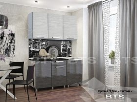 Кухонный гарнитур Титан 1,5 м в Барабинске - barabinsk.mebel-nsk.ru | фото