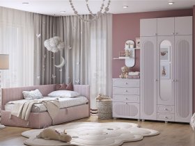 Модульная детская Милана (белое дерево/сакура) в Барабинске - barabinsk.mebel-nsk.ru | фото