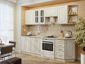 Модульная кухня Классика-1 (дуб молочный) в Барабинске - barabinsk.mebel-nsk.ru | фото