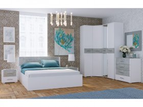 Модульная спальня Бьянка (белый/бетон) в Барабинске - barabinsk.mebel-nsk.ru | фото