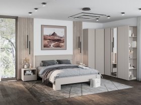 Модульная спальня Люмо (кашемир) в Барабинске - barabinsk.mebel-nsk.ru | фото