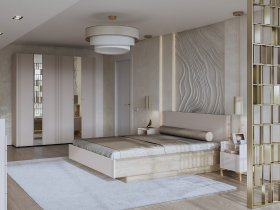 Модульная спальня Одетта (дуб эндгрей/меланж) в Барабинске - barabinsk.mebel-nsk.ru | фото