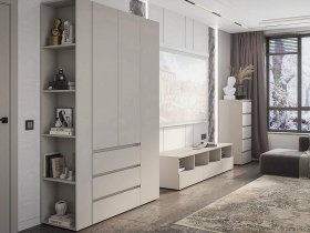 Модульная стенка Люмо (кашемир) в Барабинске - barabinsk.mebel-nsk.ru | фото