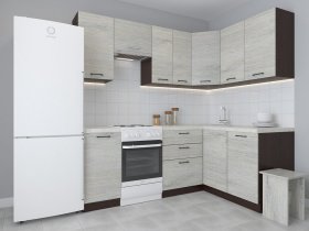 Модульная угловая кухня 1,4м*2,1м Лада (пикард) в Барабинске - barabinsk.mebel-nsk.ru | фото