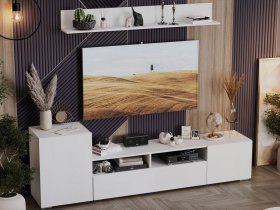 Стенка «Сильвия» (белый ясень) в Барабинске - barabinsk.mebel-nsk.ru | фото