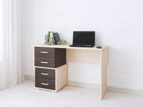 Стол письменный Сити-2 (венге/дуб молочный) в Барабинске - barabinsk.mebel-nsk.ru | фото